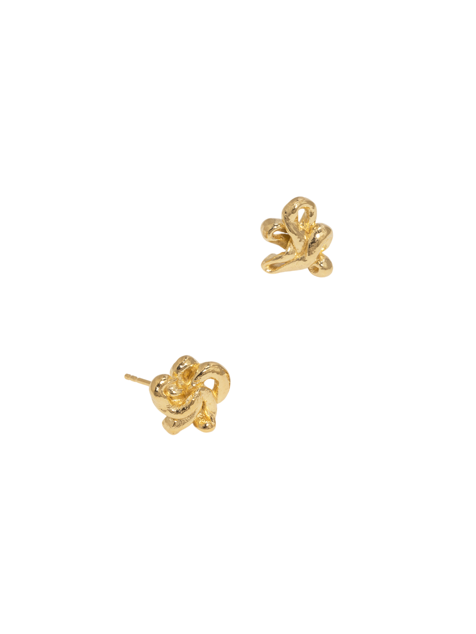 Swirls - recycled gold vermeil earrings